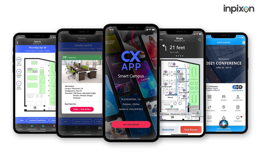 Inpixon CXApp Smart Campus Employee Workplace Mobile App