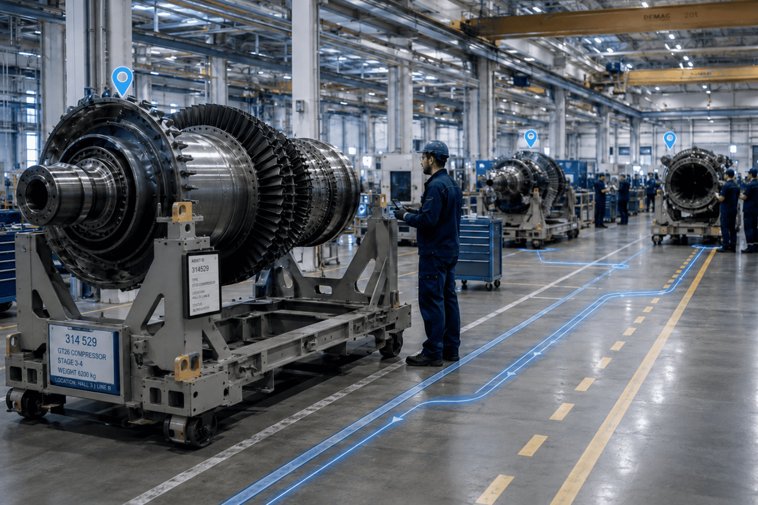 Real-Time Material Flow and Location Tracking for Heavy Industrial Components2
