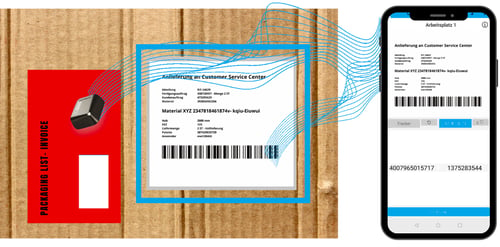The packages have a unique ID (2D barcode) and are associated with the corresponding information by scanning the tag, which also has a unique ID. With the INTRANAV.APP, employees scan just these numbers, creating a new asset in the INTRANAV.IO platform, which can then be tracked.