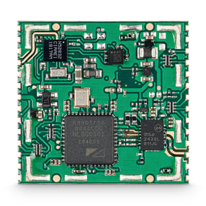 The circuit board for the Inpixon Swarm Chirp RTLS sensor module.